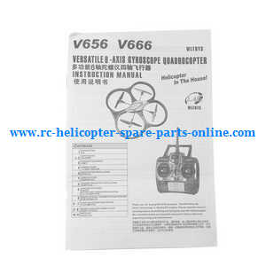 Wltoys WL V656 V666 quadcopter spare parts todayrc toys listing English manual instruction book