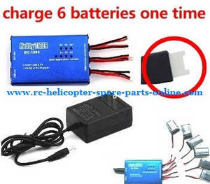 Wltoys WL V911S RC Helicopter spare parts todayrc toys listing BC-1S06 balance charger box + charger (set) without battery can charge 6 batteries at the same time