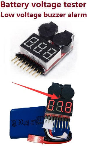 Wltoys V913-A XKS WL Tech XK V913-A RC Helicopter spare parts Lipo battery voltage tester low voltage buzzer alarm (1-8s) - Click Image to Close