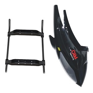 Wltoys V913-A XKS WL Tech XK V913-A RC Helicopter spare parts undercarriage + head cover Black