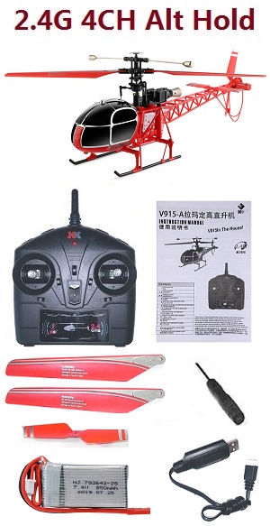 Wltoys XK V915-A RC Helicopter with 1 battery, RTF