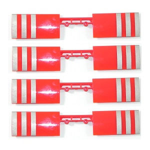 Wltoys XK V915-A RC Helicopter spare parts todayrc toys listing tail wing (Red) 4pcs