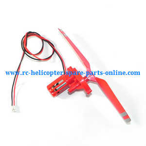 Wltoys JJRC WL V915 RC helicopter spare parts todayrc toys listing tail motor + tail blade + tail motor deck (Red)