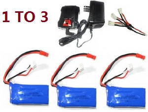 Wltoys JJRC WL V915 RC helicopter spare parts todayrc toys listing 1 to 3 charger set + 3*battery 7.4V 850mAh set