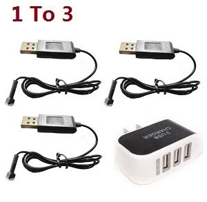 Wltoys WL V944 RC Helicopter spare parts 3USB charger adapter with 3*USB wire set