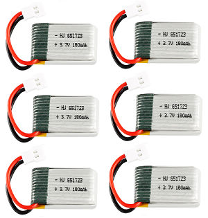 Hisky HCP80 FBL80 MCPX RC Helicopter spare parts 3.7V 180mAh battery 6pcs
