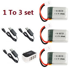 Hisky HCP80 FBL80 MCPX RC Helicopter spare parts 1 to 3 charger set + 3*3.7V 180mAh battery set