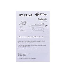 Wltoys WL912-A W-12 RC Boat spare parts todayrc toys listing English manual book