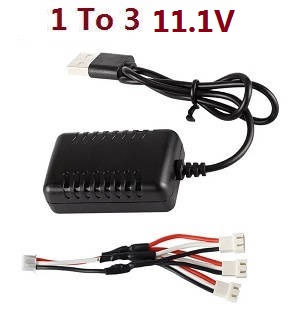 Wltoys XK WL916 WL916-A RC Boat spare parts USB charger + 1 to 3 wire 11.1V - Click Image to Close