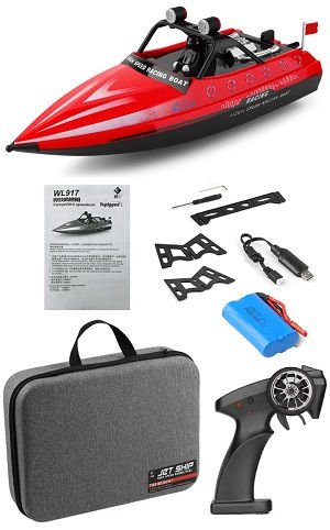 Wltoys XK WL917 RC Boat with 1 battery and bag Red