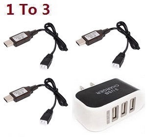 Wltoys XK WL917 RC Boat spare parts 3 USB charger adapter with 3* USB wire set