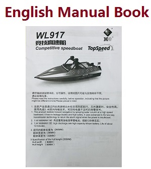 Wltoys XK WL917 RC Boat spare parts English manual book