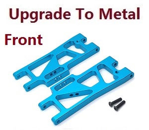 Wltoys 104016 104018 XKS WL Tech XK RC car vehicle spare parts upgrade to metal front lower swing arm Blue