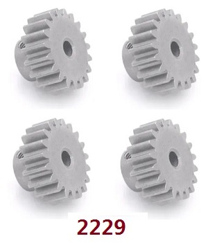 Wltoys 104016 104018 XKS WL Tech XK RC car vehicle spare parts 19T motor tooth gear components 2229 4pcs