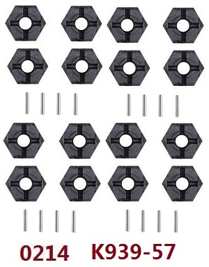 Wltoys 104016 104018 XKS WL Tech XK RC car vehicle spare parts hexagon adapter assembly 0214 4sets Wltoys 104016 104018 XKS WL Tech XK RC car vehicle spare parts hexagon adapter assembly 0214 4sets