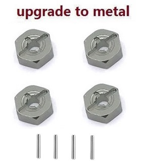 Wltoys 104016 104018 XKS WL Tech XK RC car vehicle spare parts upgrade to metal hexagon wheel seat adapter Titanium color Wltoys 104016 104018 XKS WL Tech XK RC car vehicle spare parts upgrade to metal hexagon wheel seat adapter Titanium color