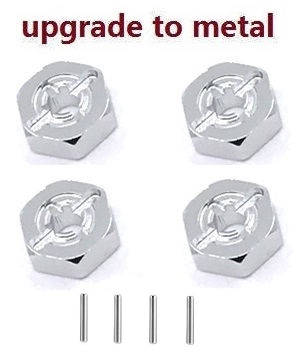 Wltoys 104016 104018 XKS WL Tech XK RC car vehicle spare parts upgrade to metal hexagon wheel seat adapter Silver Wltoys 104016 104018 XKS WL Tech XK RC car vehicle spare parts upgrade to metal hexagon wheel seat adapter Silver