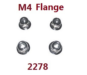 Wltoys 104016 104018 XKS WL Tech XK RC car vehicle spare parts M4 flange locking nuts group 2278