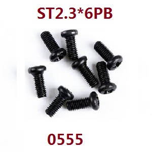 Wltoys 104016 104018 XKS WL Tech XK RC car vehicle spare parts st 2.3*6pb cross round head tapping screws 0555