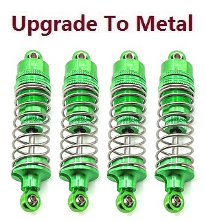 Wltoys 104016 104018 XKS WL Tech XK RC car vehicle spare parts upgrade to metal absorber assembly Green