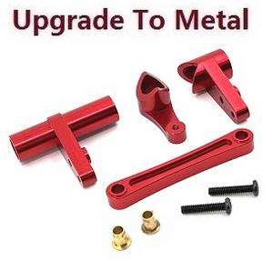 Wltoys 104016 104018 XKS WL Tech XK RC car vehicle spare parts upgrade to metal steering linkage arm assembly Red