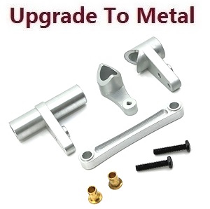 Wltoys 104016 104018 XKS WL Tech XK RC car vehicle spare parts upgrade to metal steering linkage arm assembly Silver