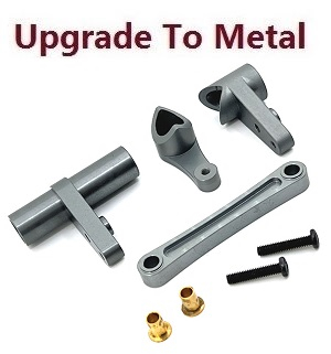Wltoys 104016 104018 XKS WL Tech XK RC car vehicle spare parts upgrade to metal steering linkage arm assembly Titanium color