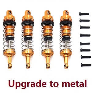 Wltoys 124008 XKS WL XK 124008 RC Car Vehicle spare parts upgrade to metal front and rear shock absorber Gold