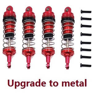 Wltoys 124008 XKS WL XK 124008 RC Car Vehicle spare parts upgrade to metal front and rear shock absorber Red Wltoys 124008 XKS WL XK 124008 RC Car Vehicle spare parts upgrade to metal front and rear shock absorber Red