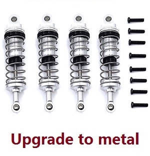 Wltoys 124008 XKS WL XK 124008 RC Car Vehicle spare parts upgrade to metal front and rear shock absorber Silver