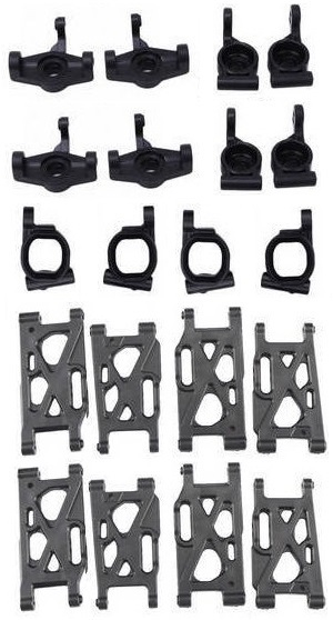 Wltoys 124010 XKS WL Tech XK 124010 RC Car Vehicle spare parts front and rear arms + front and rear seat + C bock component 2sets - Click Image to Close