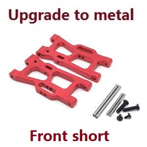 Wltoys 124010 XKS WL Tech XK 124010 RC Car Vehicle spare parts upgarde to metal front arms (Red) - Click Image to Close