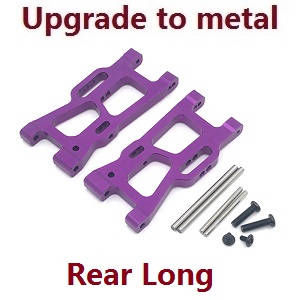 Wltoys 124008 XKS WL XK 124008 RC Car Vehicle spare parts upgarde to metal rear arms (Purple)