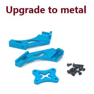 Wltoys 124008 XKS WL XK 124008 RC Car Vehicle spare parts upgrade to metal tail wing fixing component group (Blue)