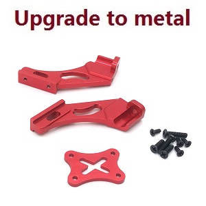 Wltoys 124008 XKS WL XK 124008 RC Car Vehicle spare parts upgrade to metal tail wing fixing component group (Red)