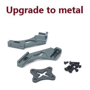 Wltoys 124010 XKS WL Tech XK 124010 RC Car Vehicle spare parts upgrade to metal tail wing fixing component group (Titanium color)