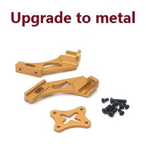 Wltoys 124010 XKS WL Tech XK 124010 RC Car Vehicle spare parts upgrade to metal tail wing fixing component group (Gold)