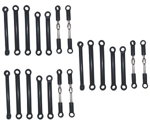 Wltoys 124008 XKS WL XK 124008 RC Car Vehicle spare parts tie rod group and long pull bar assembly 3sets