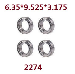 Wltoys 124010 XKS WL Tech XK 124010 RC Car Vehicle spare parts 6.35*9.525*3.175 bearing 4pcs 2274