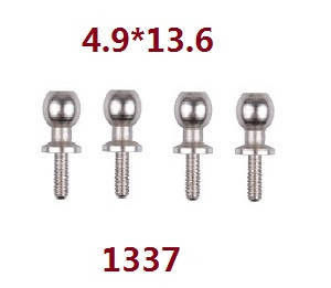 Wltoys 124010 XKS WL Tech XK 124010 RC Car Vehicle spare parts 4.9*13.6 ball head screws 1337 - Click Image to Close