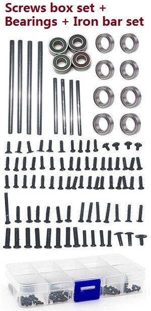 Wltoys 124008 XKS WL XK 124008 RC Car Vehicle spare parts optical axis iron bar and bearings set + screws box set Wltoys 124008 XKS WL XK 124008 RC Car Vehicle spare parts optical axis iron bar and bearings set + screws box set