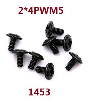 Wltoys 124010 XKS WL Tech XK 124010 RC Car Vehicle spare parts 2*4pwm5 cross round head machine screw 1453 - Click Image to Close