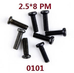 Wltoys 124010 XKS WL Tech XK 124010 RC Car Vehicle spare parts 2.5*8pm cross head machine screw 0101