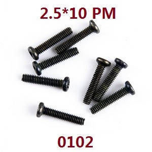 Wltoys 124008 XKS WL XK 124008 RC Car Vehicle spare parts 2.5*10pm screw assembly 0102 Wltoys 124008 XKS WL XK 124008 RC Car Vehicle spare parts 2.5*10pm screw assembly 0102