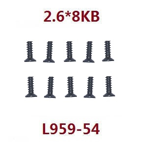Wltoys 124008 XKS WL XK 124008 RC Car Vehicle spare parts st2.6*8kb screw assembly L959-54 Wltoys 124008 XKS WL XK 124008 RC Car Vehicle spare parts st2.6*8kb screw assembly L959-54