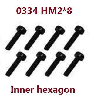 Wltoys 124008 XKS WL XK 124008 RC Car Vehicle spare parts m2*8 cup head hexagonal screws 0334 Wltoys 124008 XKS WL XK 124008 RC Car Vehicle spare parts m2*8 cup head hexagonal screws 0334