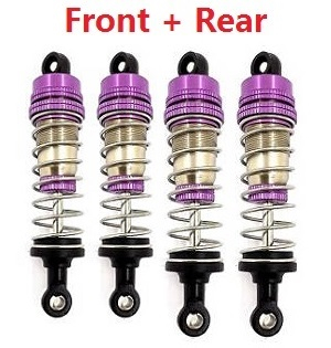 Wltoys 124010 XKS WL Tech XK 124010 RC Car Vehicle spare parts front and rear shock absorber assembly Purple - Click Image to Close