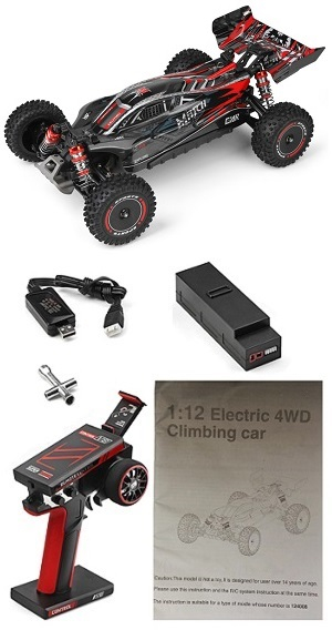 Wltoys 124010 RC car with 1 battery RTR Black