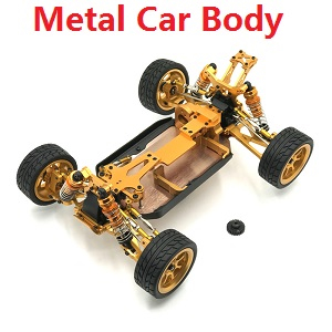 Wltoys 144011 XKS WL Tech XK RC car vehicle spare parts upgrade to metal car frame body module Gold