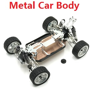 Wltoys 144011 XKS WL Tech XK RC car vehicle spare parts upgrade to metal car frame body module Silver
